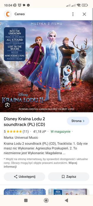 4 płyty kraina lodu ELSA Frozen lodowe piosenki gorączka lodu przygoda
