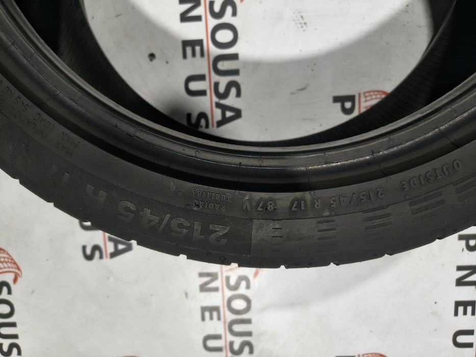 2 pneus semi novos 215-45R17 Continental - Oferta dos Portes