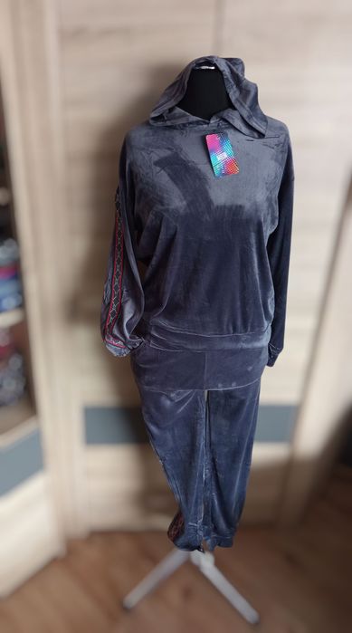 Dres welurowy komplet damski S M L