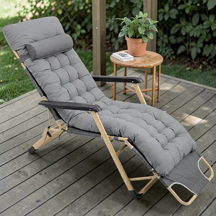 ПОСИЛЕНИЙ шезлонг 150 кг! З матрасом