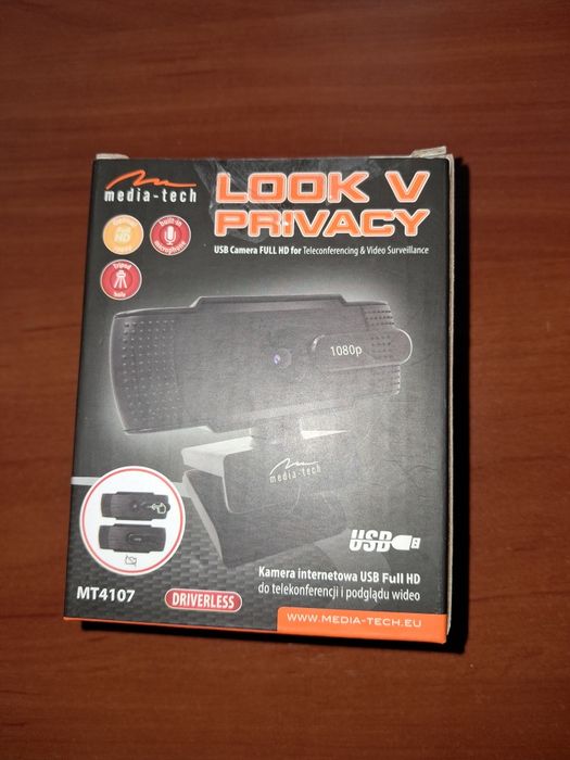 USB камера HD 1080 з мікрофоном відеокамера / веб-камера media tech look v privacy
