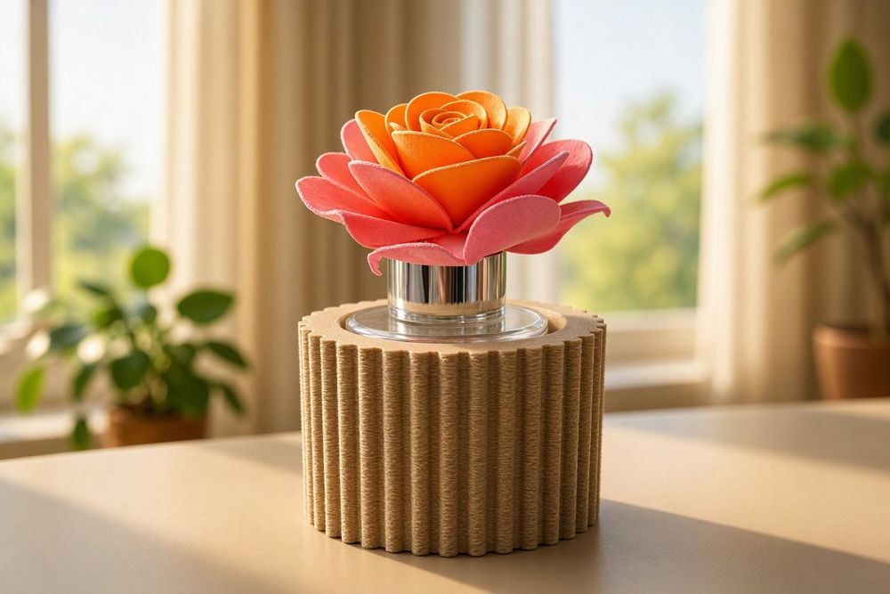 Vaso moderno texturizado para flores