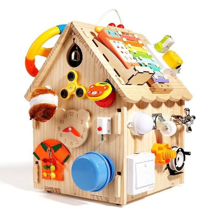 БІзікуб/бізіборд іграшка монтесорі БІЗІ ХАУС/бизиборд/бизикуб