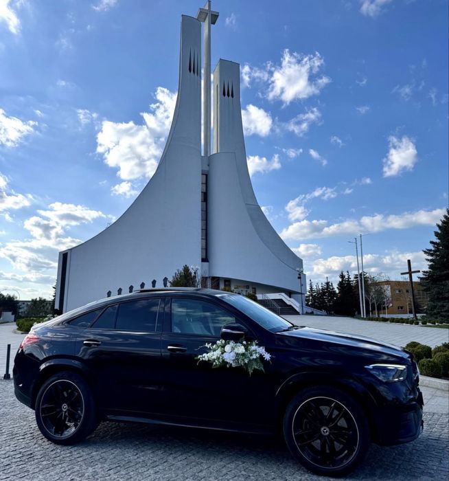 Samochód do ślubu, auto Mercedes Gle coupe czarny Amg,