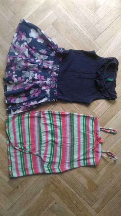 Dwie sukieneczki letnie Benetton r. 110 - 116