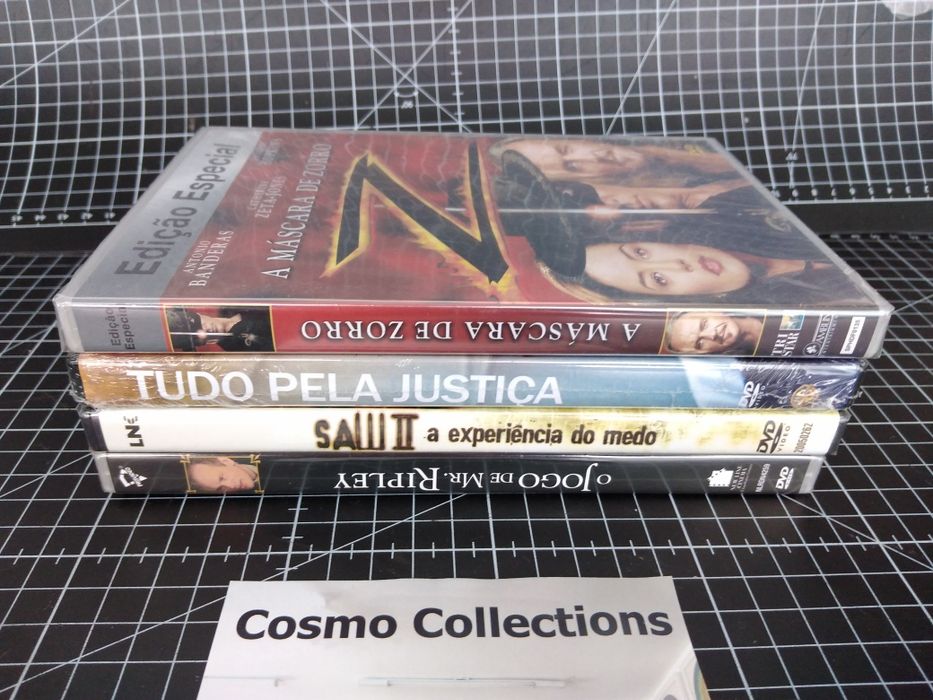 DVDs Selados novos. Saw 2, Zorro, Mr. Ripley, tudo pela justiça
