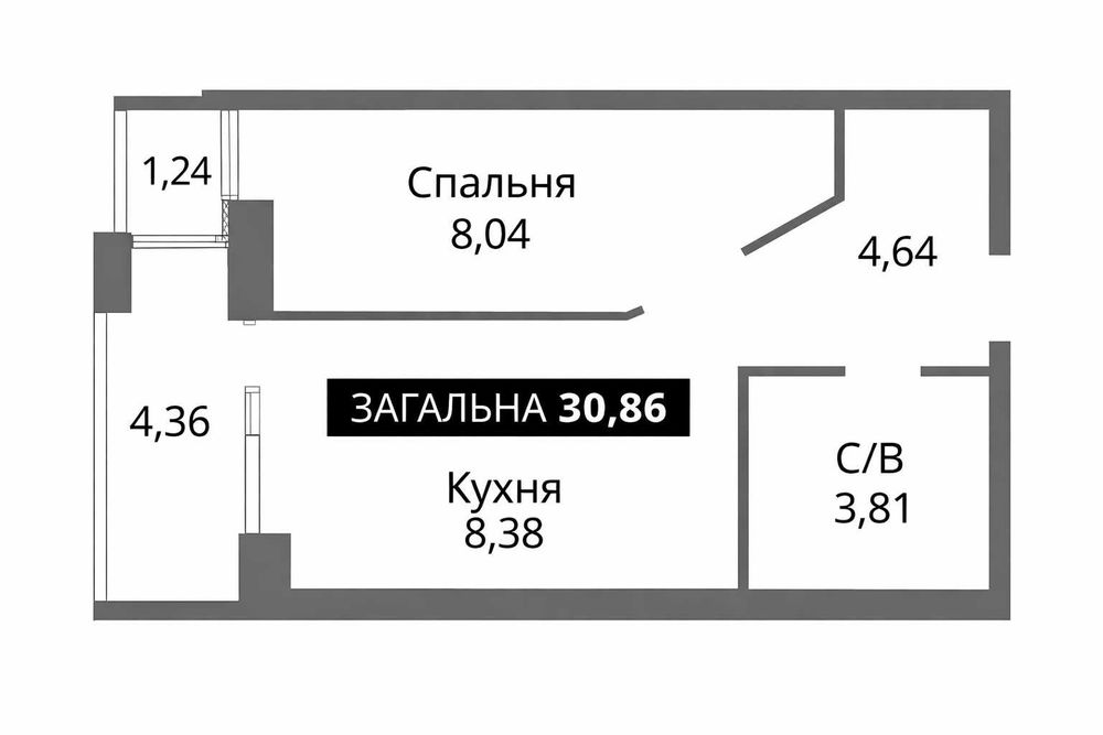 1к Квартира. Цегляний будинок. Газове Опалення. Оформлення 2%