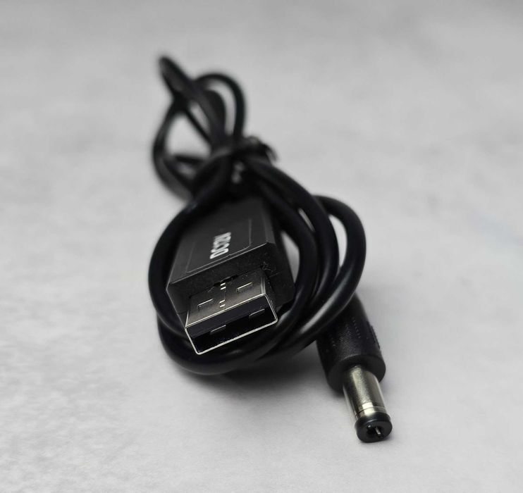 Кабель живлення до роутеру від повербанку (USB to 12V) 1м Новий