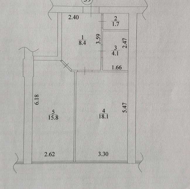 ПРОДАЖ 1 кімнат. квартири Мила автоном. опалення 48м2  м. Житомирська