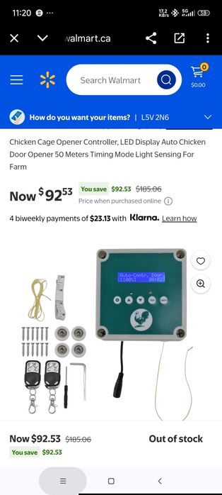 Kit abertura porta galinheiro automático