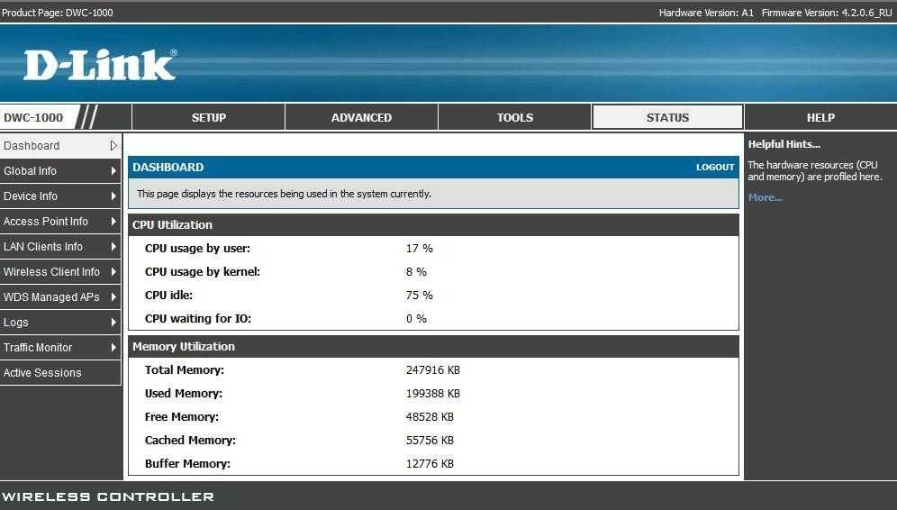 Мультисервисный контроллер беспроводной сети D-Link DWC-1000/A1, б.у.