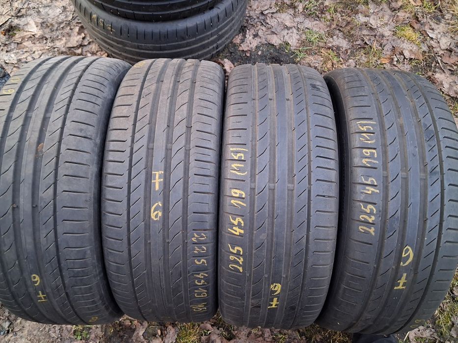 Cena za 4 sztuki wysyłka 225/45r19 continental