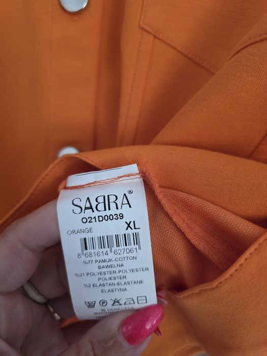 Pomarańczowa bawełniana bluza katana XL super trend