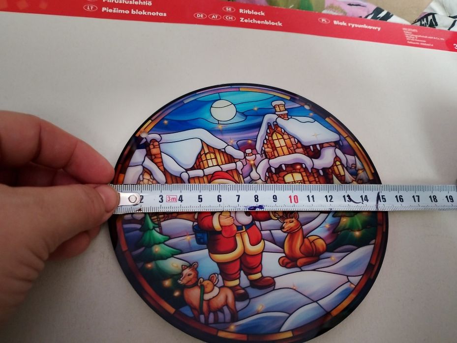 Akrylowy witraż bożonarodzeniowy