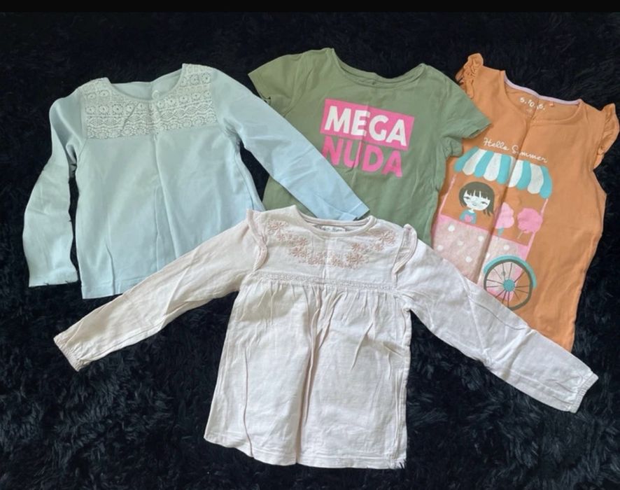 4 bluzki rozmiar 110