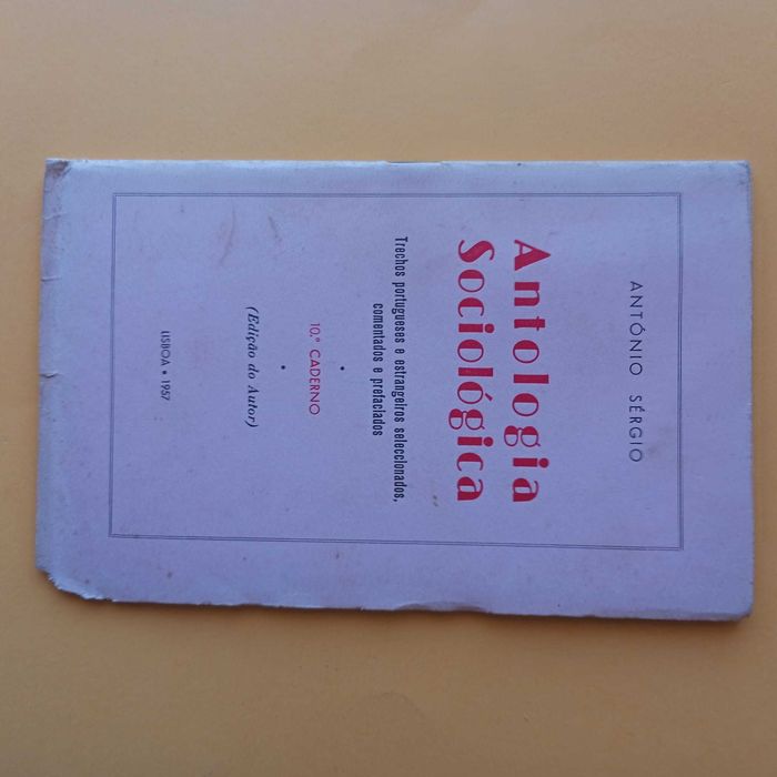 Coleção de Livros Mistos - Antologia Sociológica - Antonio Sérgio
