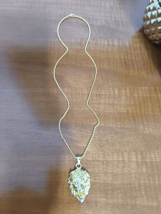 Conjunto Colar e Pulseira Leão Dourado
