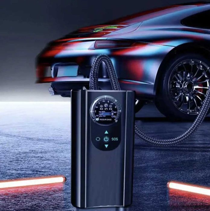 Компрессор портативный насос автомобильный компактный воздушный насос