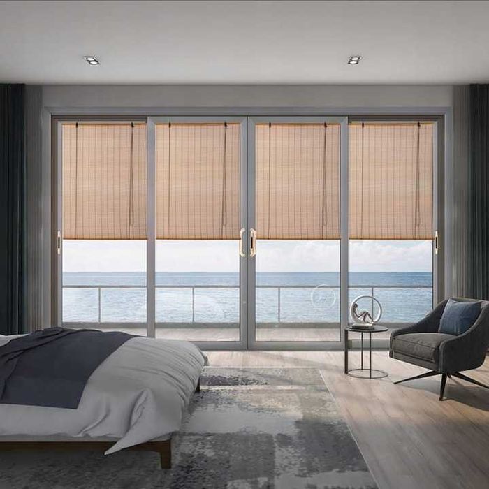 Roleta bambusowa 150x220 cm, brązowa