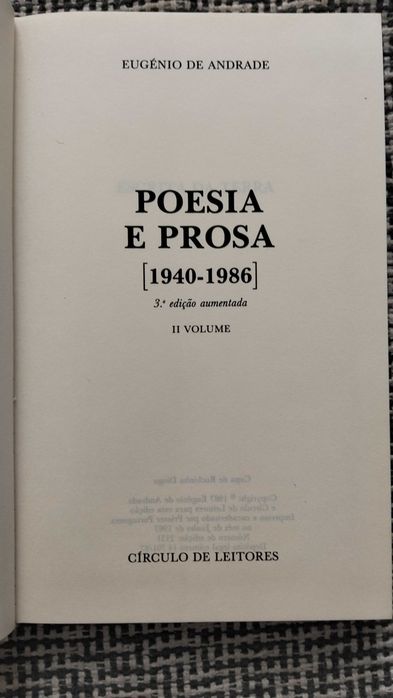 Eugénio de Andrade Poesia e Prosa