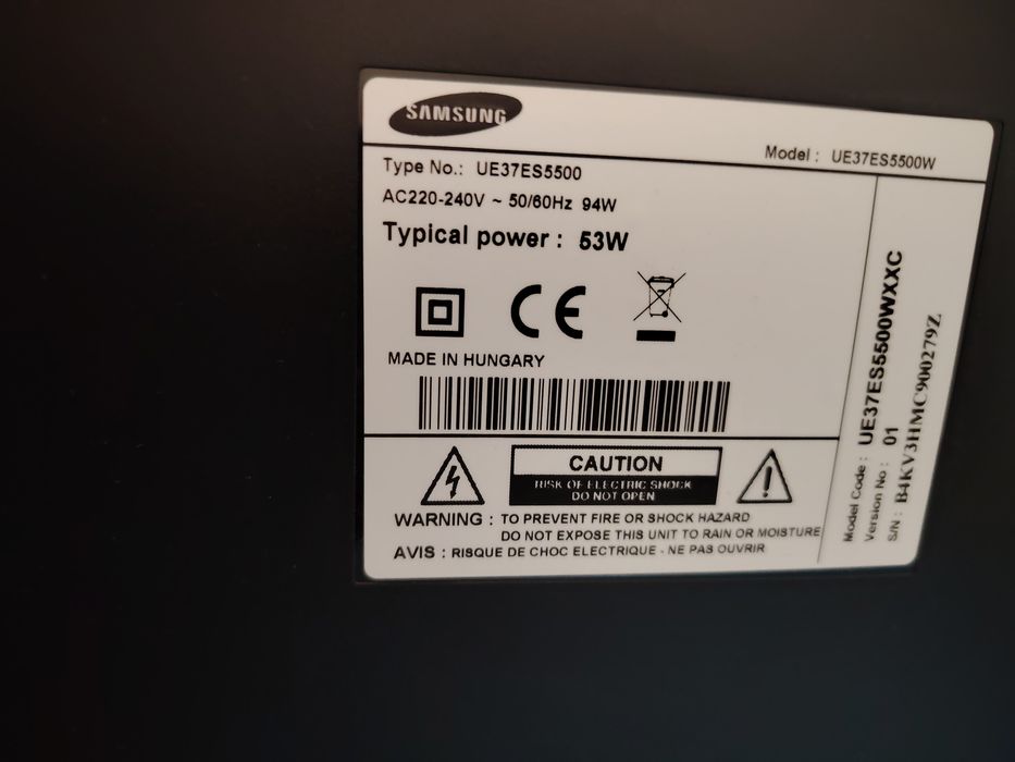 Samsung UE37ES5500 37" LED (avariada)