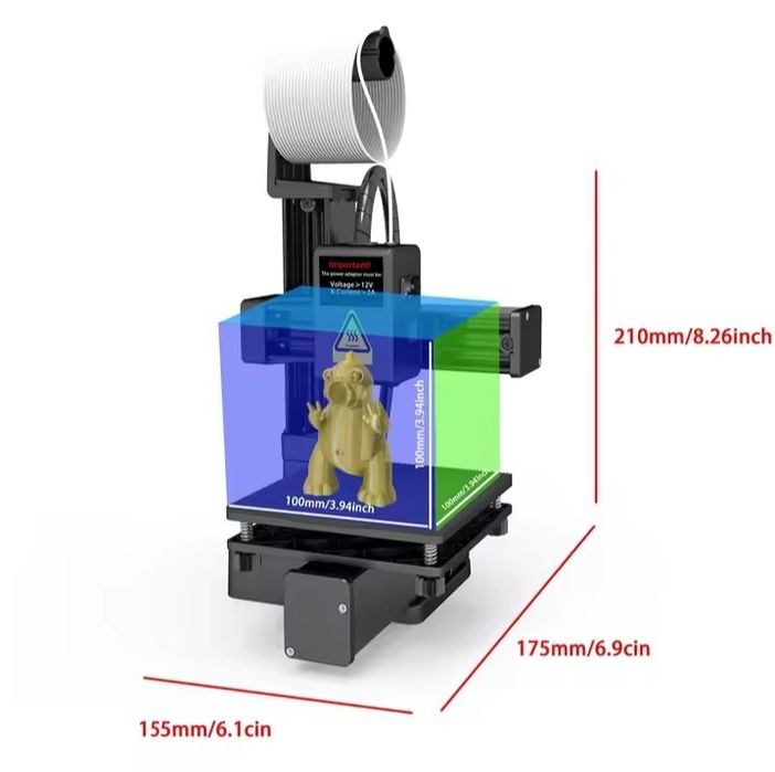 Профессиональный 3 D принтер прінтер k10 с адаптером питания