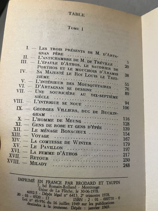 Alexandre Dumas Les Trois Mousquetaires tom I