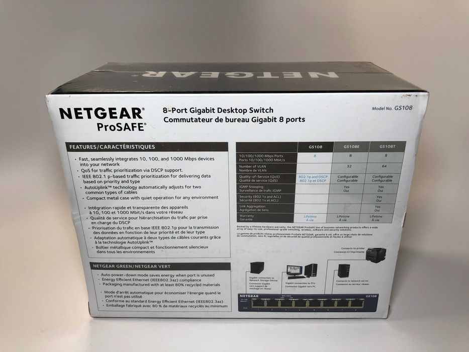 NETGEAR 8-Port Gigabit Desktop Switch - Novo