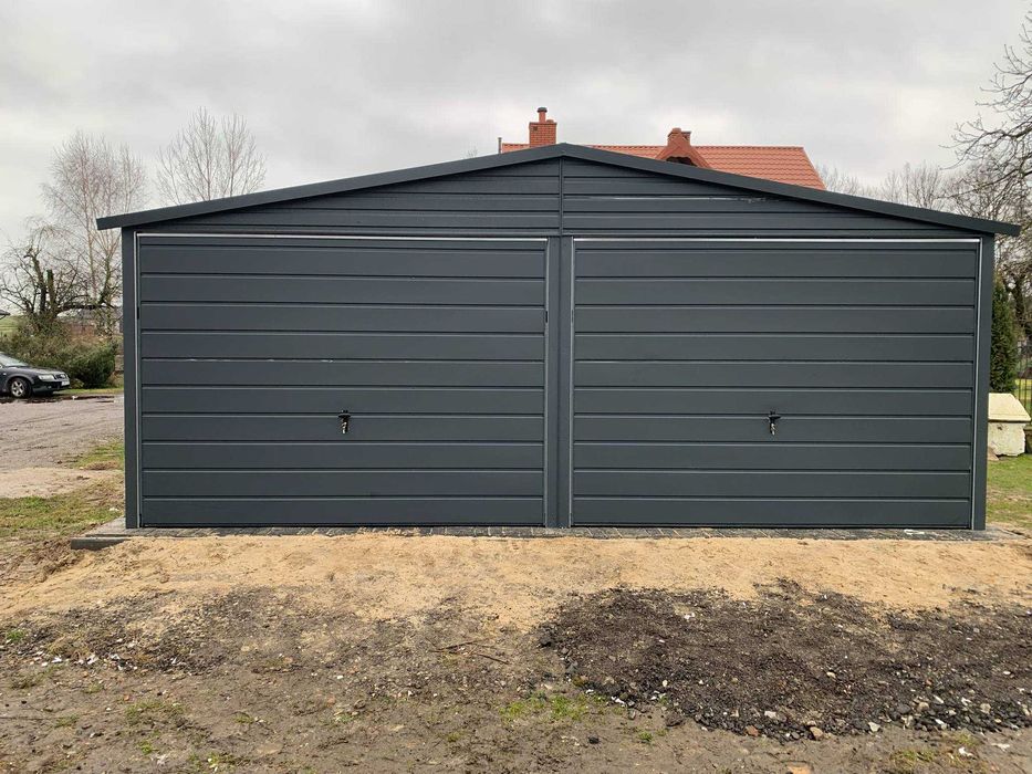 Garaż blaszany 6x5 WZMOCNIONY PROFILAMI. Producent. Cała POLSKA.