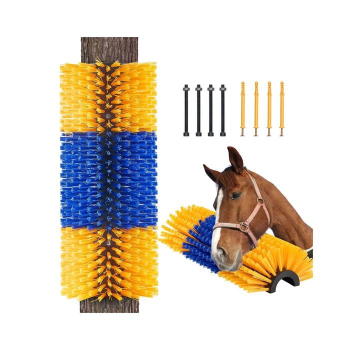 Uniwersalny drapak szczotka dla bydła koni krów + akcesoria montażowe