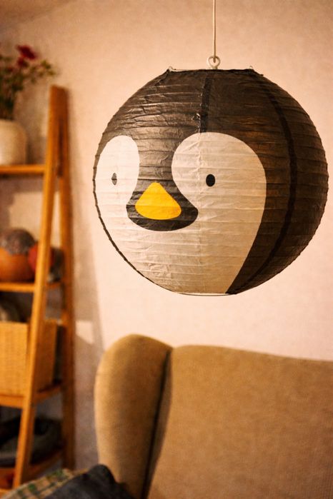 Lampion klosz abazur zyrandol kinkiet pingwin