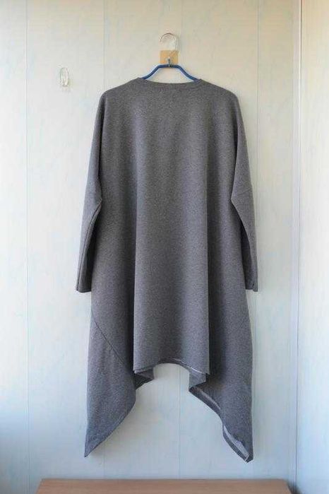 Подовжена тепла туніка бохо, асиметрія new collection, італія, бавовна