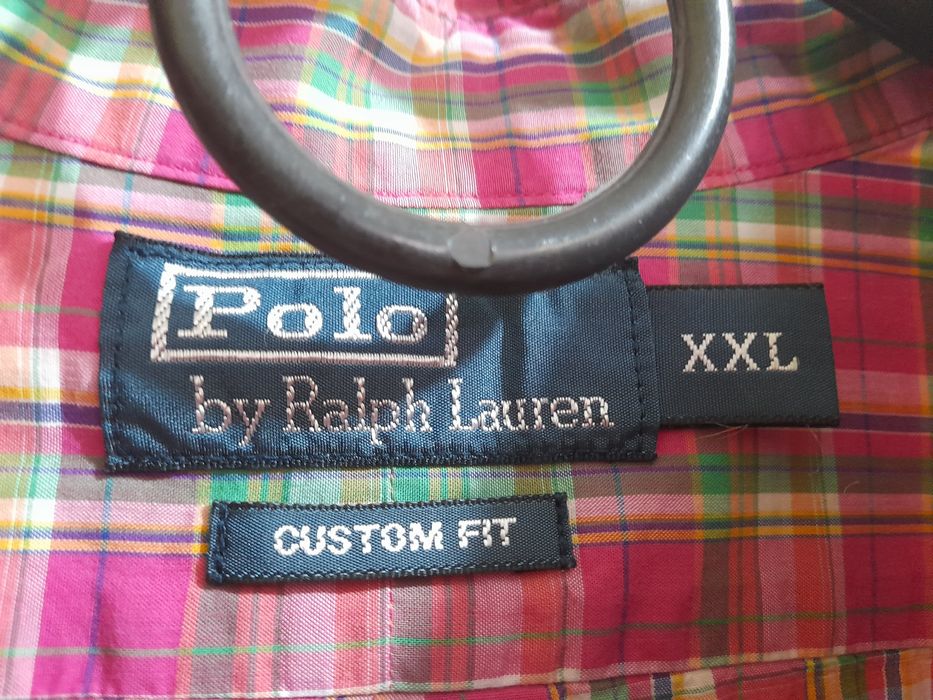 Чоловіча сорочка Polo Ralph Lauren Custom Fit у яскраво-рожеву клітинку р. XXL