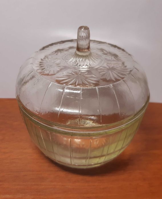Цукорниця скляна нова сахарница стеклянная