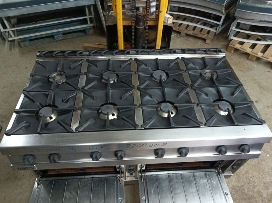 Fogão industrial a gás 8 queimadores Zanussi