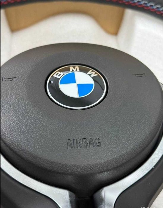 ‼️ BMW M3 Style Premium Руль ‼️ Ціна вказана з подушкою! Спортивне Шкіряне Кермо Nappa для F30 F31 F32 F33 F36 F20 F21 F10 F11 X3 F25 X5 F15