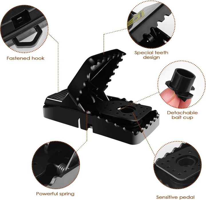 Мишоловка щуроловка пастка для гризунів Fousenuk, Ударна Набір з 8шт