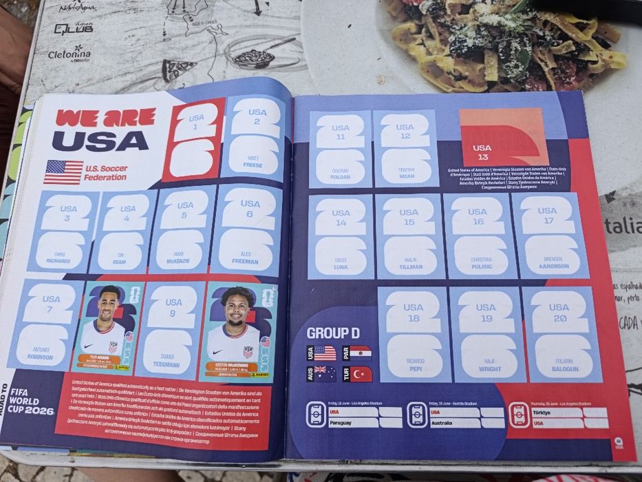 Caderneta da Copa do Mundo 2026 com 29 cromos já colados