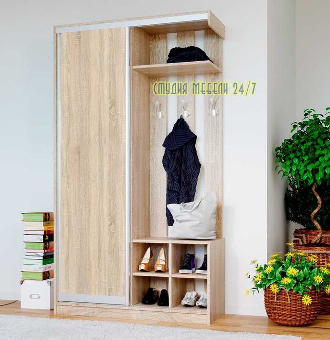 Прихожая "Линда" с зеркалом · Раздвижная система как в шкафу-купе