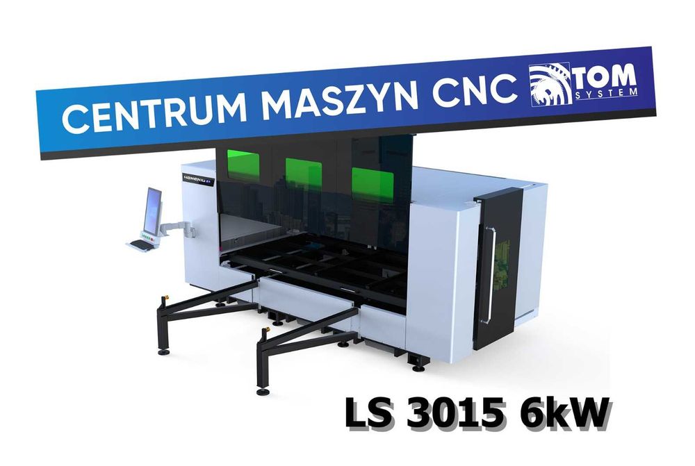 Wycinarka Laserowa 6kW zamknięta z załadunkiem bocznym Sprężarka 20bar