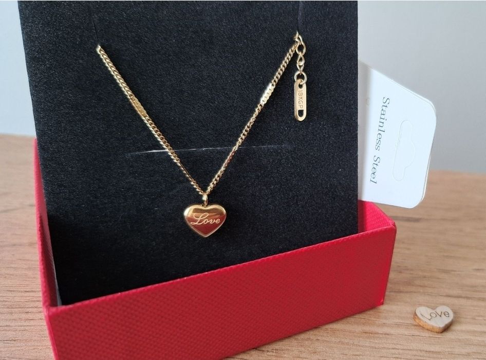 Łancuszek serduszko stal hirurgiczna