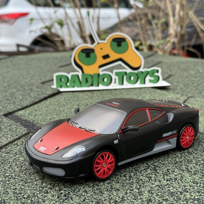 Дрифт машинка на радиоуправлении Ferrari F435 чорна Машинка для дрифта
