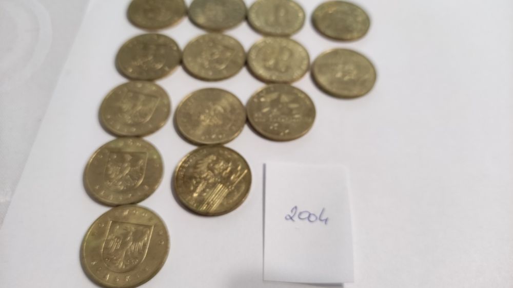 Monety 2 zł 2004r. Cena za 14 szt.