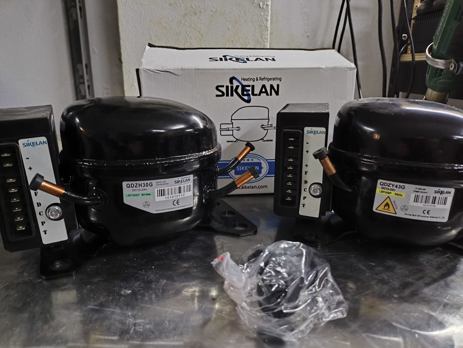 Compressores frigoríficos 12V 24V em R134a ultimos  ou r600a  Conversã
