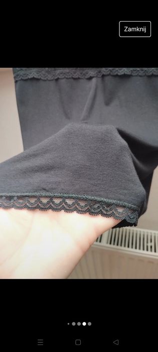 Czarny top z koronką Guess S