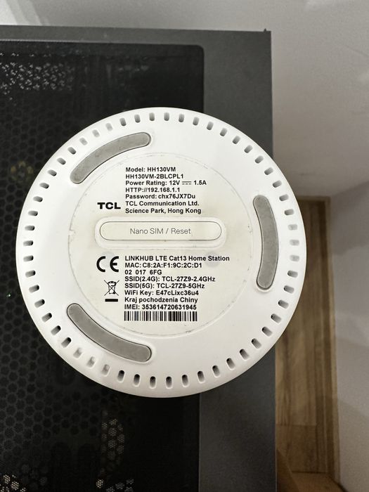 Router LTE TCL LinkHub Cat13 HH130VM internet 4G+, WiFi 2.4/5 GHz