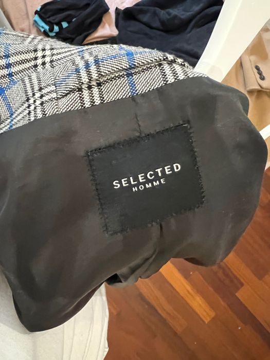 męski płaszcz w kratę