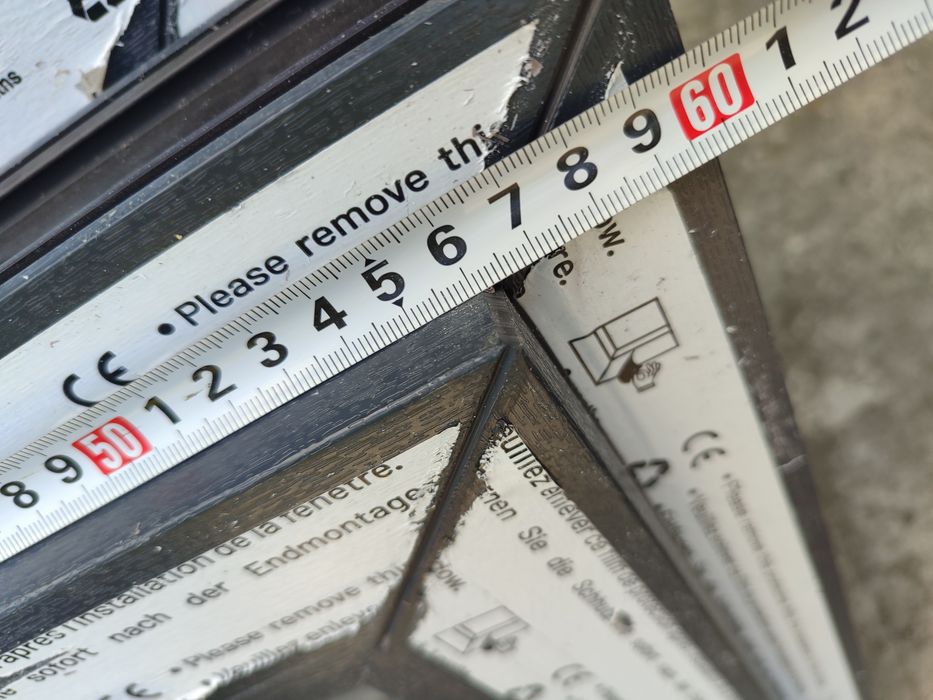 Okno pcv uchylne 60 x 60 antracyt dwustronny