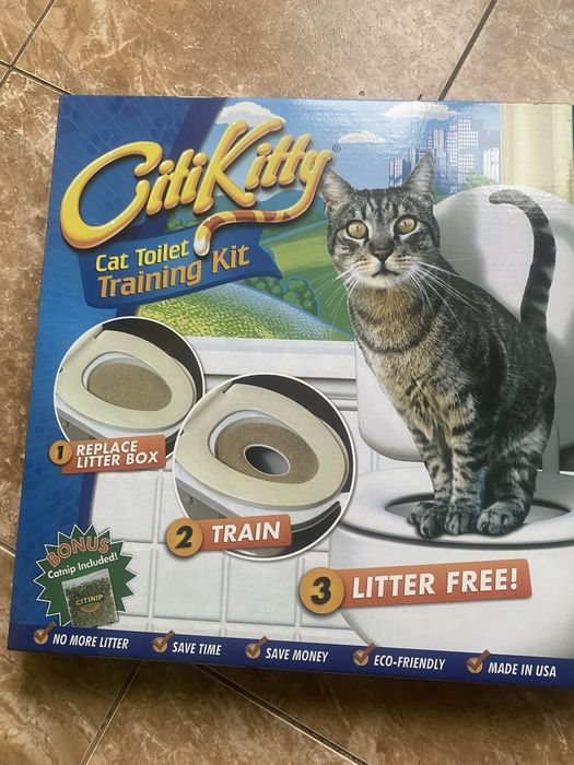 Лоток для приучивания кішечок, котиків і кошенят до унітазу