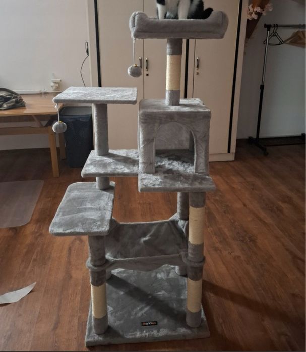 Drapak Dla Kota Duży Xl 6 Poziomów Wysoki Legowisko Słupek Domek 143cm